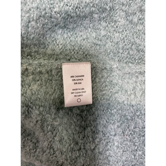 The Elder Statesman 'Oversized' Green Cashmere, Alpaca And Silk-Blend Boucl� - Picture 5 of 5